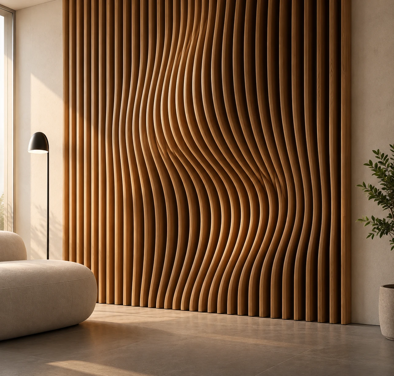 Veil: Modern organic — panouri sculpturale din lemn pentru pereți